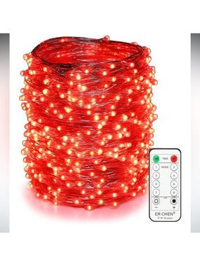 99FT LED STRING LIGHTS, 300 LED FAIRY LIGHTS, REMOTE CONTROL, 12V ADAPTER